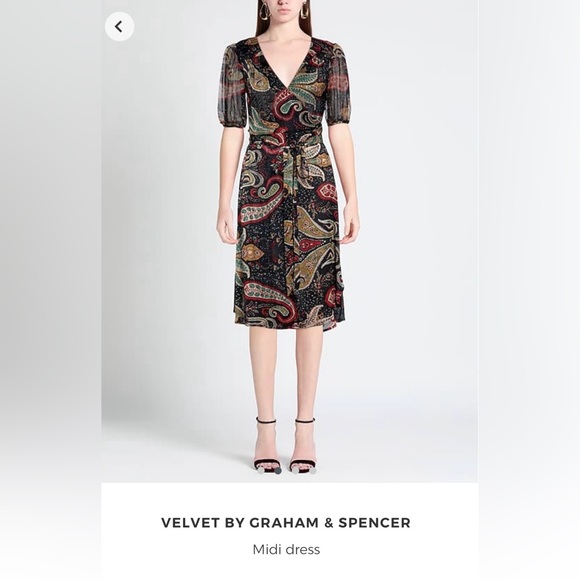 Velvet by Graham & Spencer wrap dress large - Picture 4 of 10